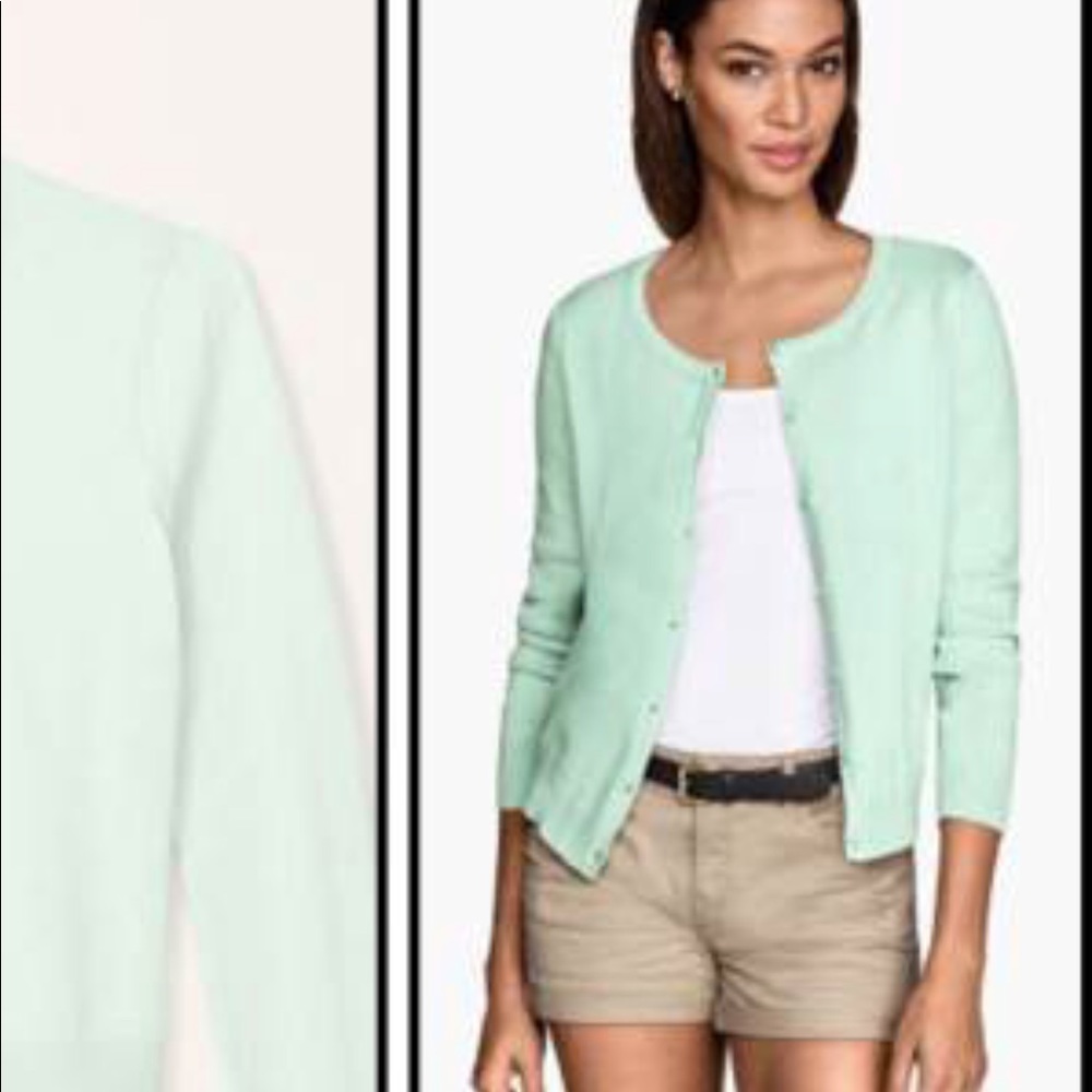 Banana republic pearl button-down cardigan.